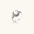 Vintage-style cocktail ring with luminous cat&